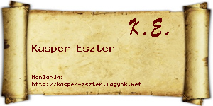 Kasper Eszter névjegykártya